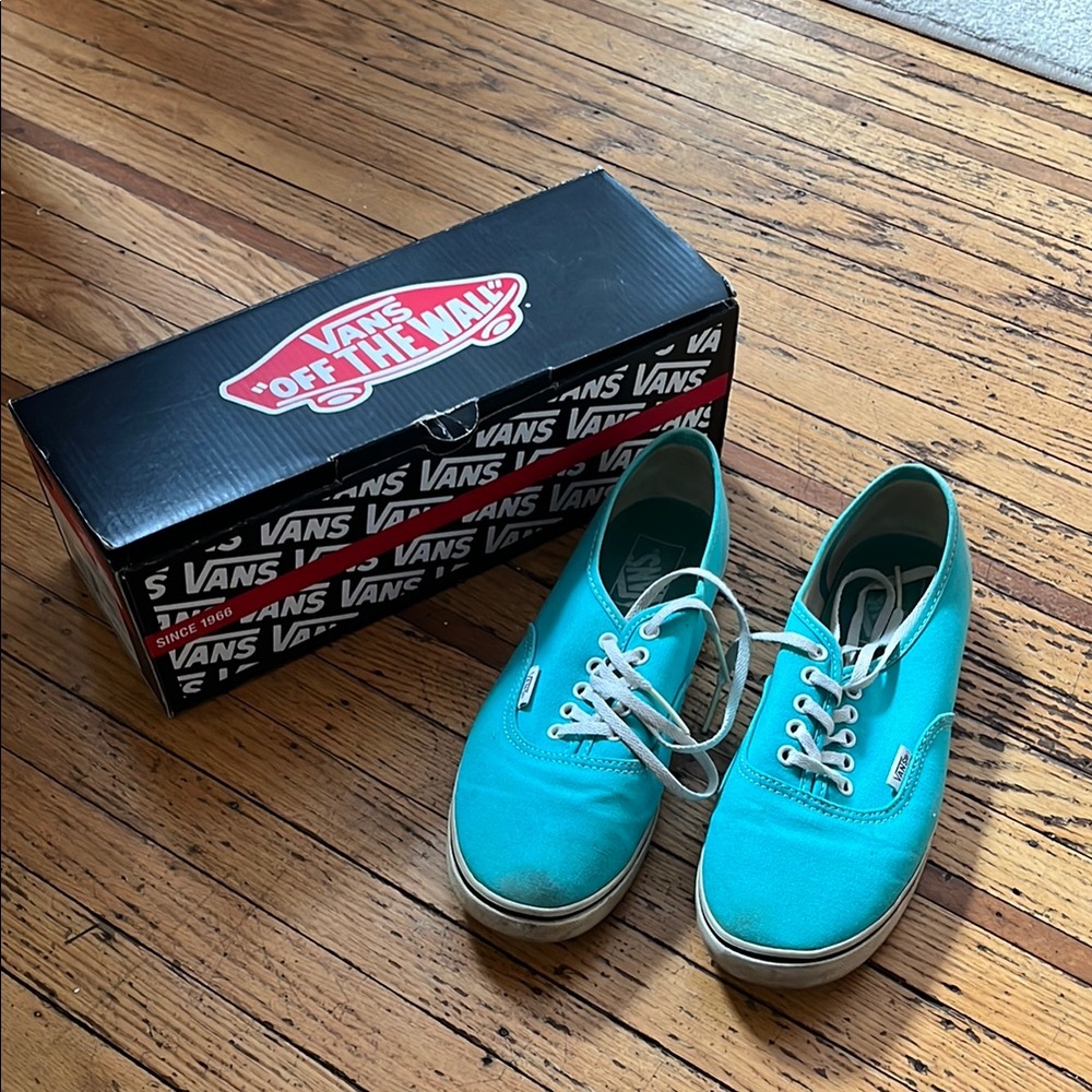 Vans Authentic Lo Pro Turquoise Sneakers with Box
